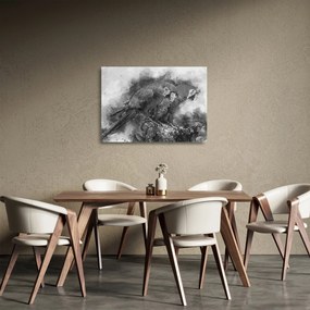 Obraz na szkle - Papugi akwarelowe (70x50 cm)