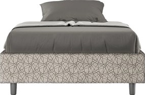 Łóżko bez stelaża tapicerowane 120x210 tkaniny Era 2 szary Azelia