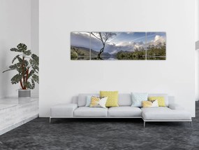 Obraz rzeki z drzewem (170x50 cm)
