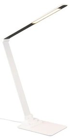 Biała lampa stołowa LED ze ściemniaczem (wys. 72 cm) Travis – Trio