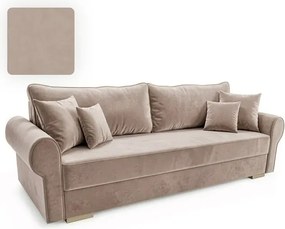 Sofa z Funkcją Spania RELON Beżowa Glamour