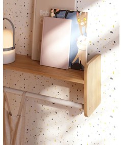 Dziecięcy wieszak ścienny z litego drewna sosnowego w naturalnym kolorze 52,5x20 cm Florentina – Kave Home
