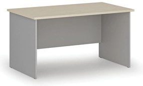 Biurko PRIMO GRAY, 140x80 cm, szary/brzoza