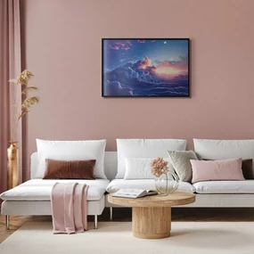 Plakat Nocne góry 90x60 cm z ramą czarną bez marginesu ARTGEIST B