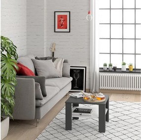 Stolik kawowy biały/antracyt 60x60x42 homer