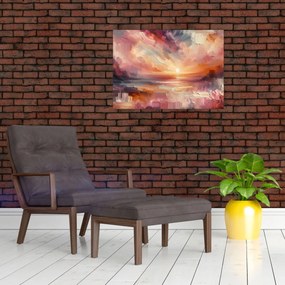 Obraz na szkle - Malowane zorze (70x50 cm)