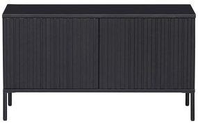 Czarna szafka pod TV z litego drewna sosnowego 100x56 cm Gravure – WOOOD