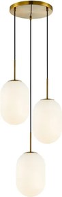Złota lampa wisząca z okrągłą podstawą N7-P98
