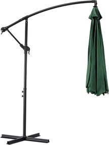 Składany parasol ogrodowy regulowany Akron, zielony