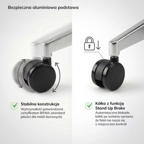 Fotel biurowy ergonomiczny jasnobeżowy VECTOR