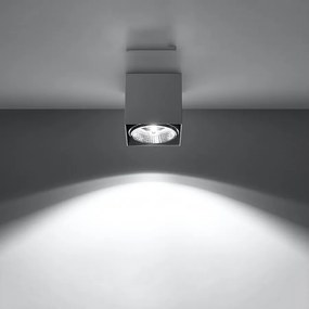 Plafony nowoczesny Nexiflex, aluminium - 1 źródło światła 3000K - L.12 x H.11 cm - szary