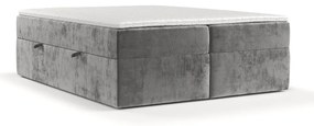 Szare łóżko boxspring ze schowkiem 180x200 cm Yoko – Maison de Rêve