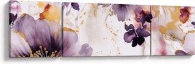 Obraz - Kwiaty akwarelowe (170x50 cm)