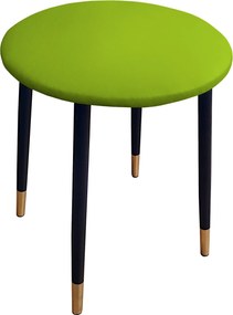 Taboret TRIX stelaż metalowy STOŁEK LOFT : Kolor nogi - Czano-złota stożek, Kolor tkaniny - EKO-SKÓRA - 5D, Typ tkaniny - Eko-skóra