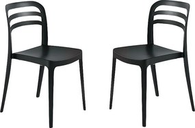 Zestaw 4 czarnych krzeseł do jadalni „Guapa” z polipropylenu cm 50x51 82h