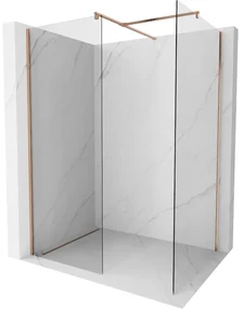 Mexen Kioto ścianka prysznicowa Walk-in 120 x 85 cm, transparent, miedź szczotkowana - 800-120-202-65-00-085
