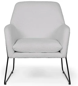 Szary designerski fotel MILAN