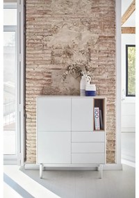 Biała komoda 100x120x40 cm Corvo – Teulat