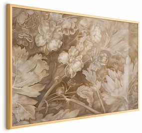 Plakat Ornamenty roślinno-kwiatowe 60x40 cm z ramą złotą bez marginesu ARTGEIST B