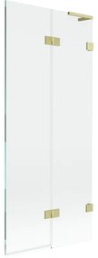 Mexen Lunar L parawan nawannowy 2-skrzydłowy prawy 80 x 150 cm, transparent, złoty szczotkowany - 897L-080-100-55-00-P