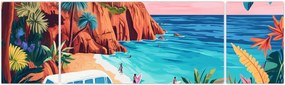 Obraz - Karawan nad oceanem (170x50 cm)