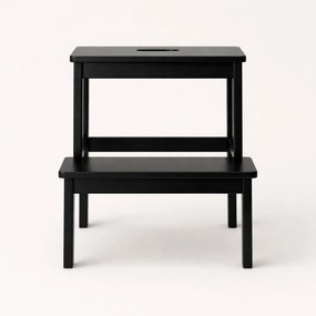 Bambusowy taboret ze schodkiem KROK, wys. 46 cm