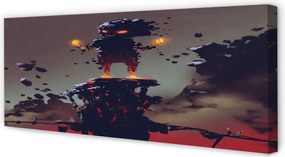 Obraz canvas na ścianę Postać w Dymie i Ogniu