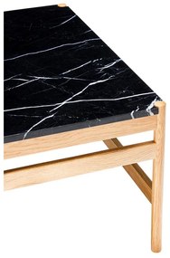 Czarno-naturalny marmurowy stolik 80x80 cm Raw – Hübsch