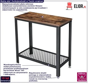 Stolik wąski do przedpokoju na buty z półką S5-C80