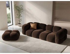 Ciemnobrązowa aksamitna sofa 250 cm Loretto – Cosmopolitan Design