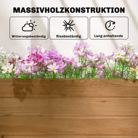 Outsunny Podwyższone grządko z kratownicą i daszkiem, do kwiatów, owoców, warzyw, ziół, 110 x 44 x 181 cm, drewno, pomarańczowy | Aosom PL
