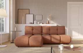 Masseno Narożnik CORSO z funkcją spania i pojemnikiem na pościel Narozniki L, Rozkładana sofa - Ceglasty, NOW OR NEVER 54