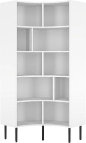 Narożny regał Skandica HORN z czarnymi nogami /biały /80 cm