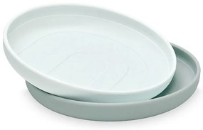 Niebieskie silikonowe talerze dla dzieci zestaw 2 szt. ø 18,5 cm Petroleum – Cam Cam Copenhagen