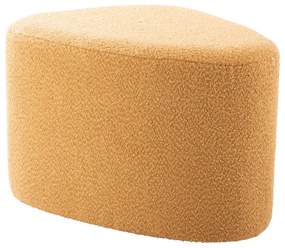 Żółty puf z materiału bouclé Ada – Leitmotiv