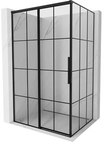 Mexen Rox kabina prysznicowa rozsuwana lewa 135 x 70 cm, czarna kratka, czarna - 8C2-135-070-70-77-L