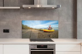 Panel szklany do Kuchni Łodzie na Plaży w Gdańsku