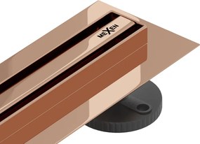 Mexen Flat 360° Slim odpływ liniowy obrotowy 50 cm, różowe złoto - 1641050