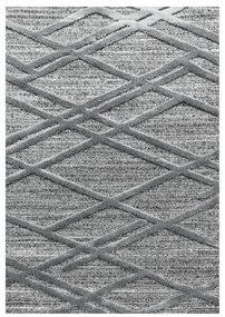 Dywan nowoczesny Pisa 3D Krata szary 120 cm x 170 cm