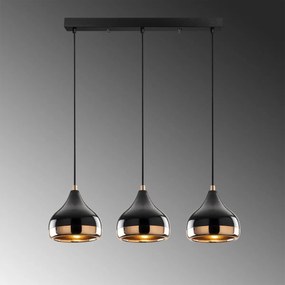 Lampa wisząca Horizont Yildo - 6877,czarna-miedziana