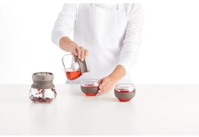 Jasnobrązowy szklany dzbanek do herbaty z sitkiem 500 ml – Lékué