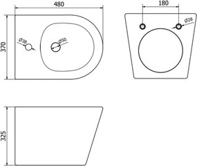 Mexen Rico bidet wiszący, biały - 35724800
