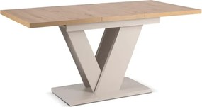 Stół Prostokątny Rozkładany CLARK 120-160 cm Dąb Artisan/Kaszmir Japandi