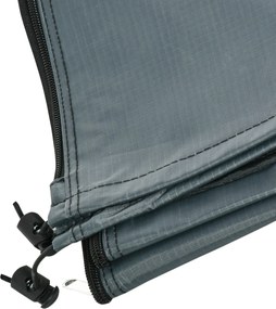 Outsunny Pokrowiec na Parasol Ogrodowy Szary z Poliestru Oxford Odporny na Warunki Atmosferyczne z Zamkiem Błyskawicznym | Aosom PL