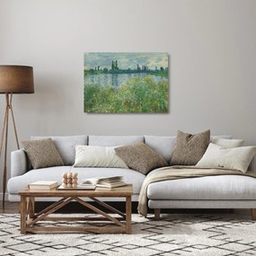 Obraz na szkle - Claude Monet, Banks of the Seine, reprodukcje (70x50 cm)