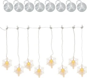 Kurtyna świetlna Płatki, 8 diod LED, ciepła biel