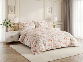 PrzytulneMieszkanie.pl PrzytulneMieszkanie.pl Pościel z mikrofibry ORANGE BUTTERFLY białe Rozmiar pościeli: 2 szt 70 x 80 cm | 160 x 200 cm