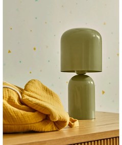 Zielona lampa stołowa z metalowym kloszem (wysokość 28 cm) Monze – Kave Home