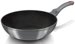 Srebrna patelnia typu WOK 28cm - Poveks 5X