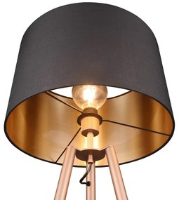 Brązowa lampa stojąca z półką (wys. 152 cm) Colette – Trio